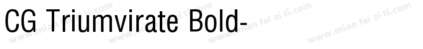CG Triumvirate Bold字体转换